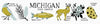 Michigan State Symbols Collectors Glass